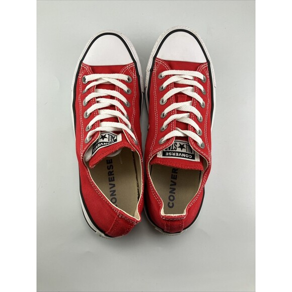 Converse Chuck Taylor Classic All Star Canvas Low Top Red - Men 7 Women 9 - Picture 7 of 11